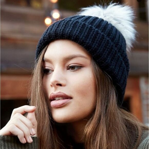 L.A. HEARTS Thick Yarn Pom Beanie Winter Hat - Picture 1 of 5